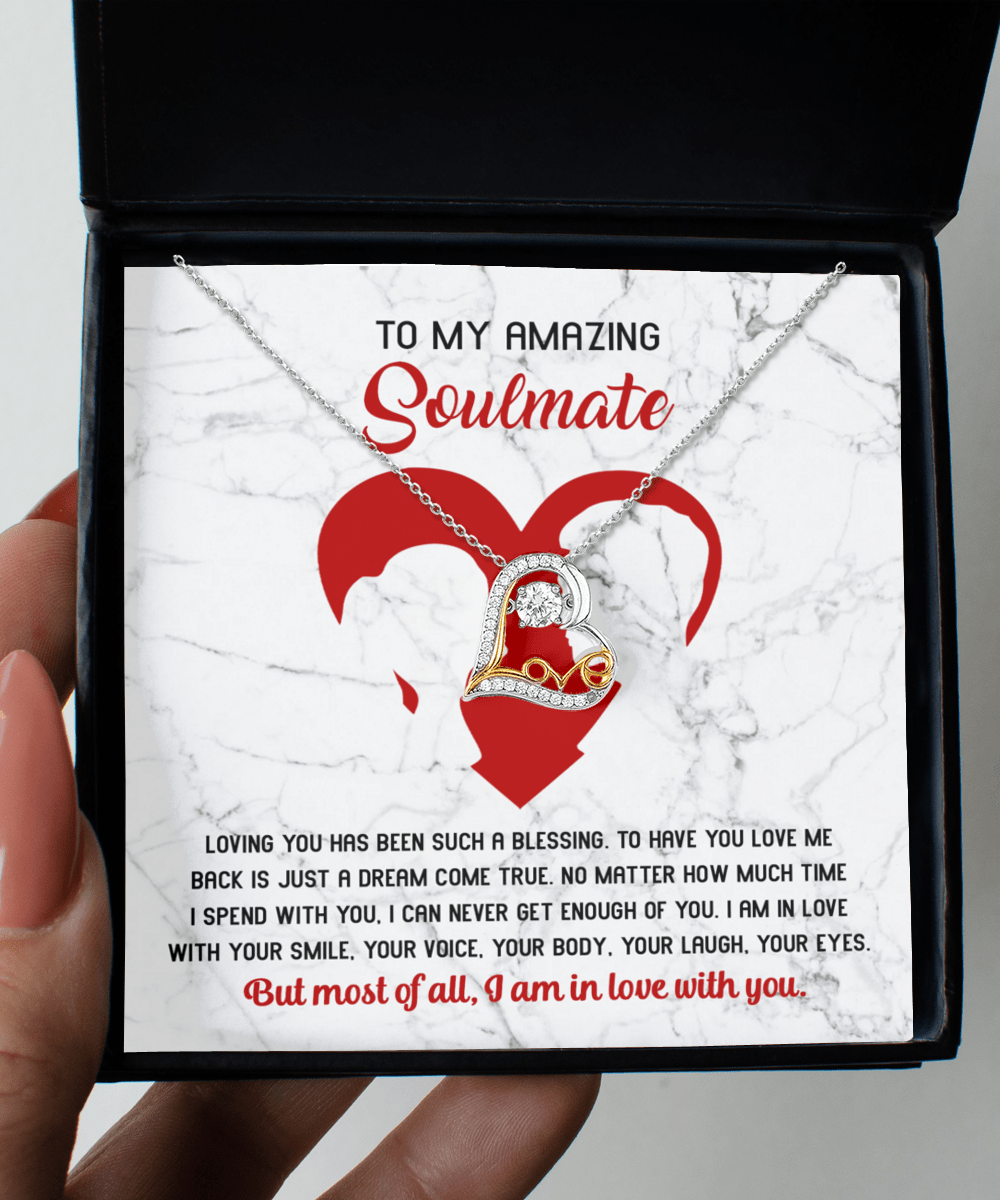 To My Amazing Soulmate | Never get Enough Of You | Love Dancing Necklace