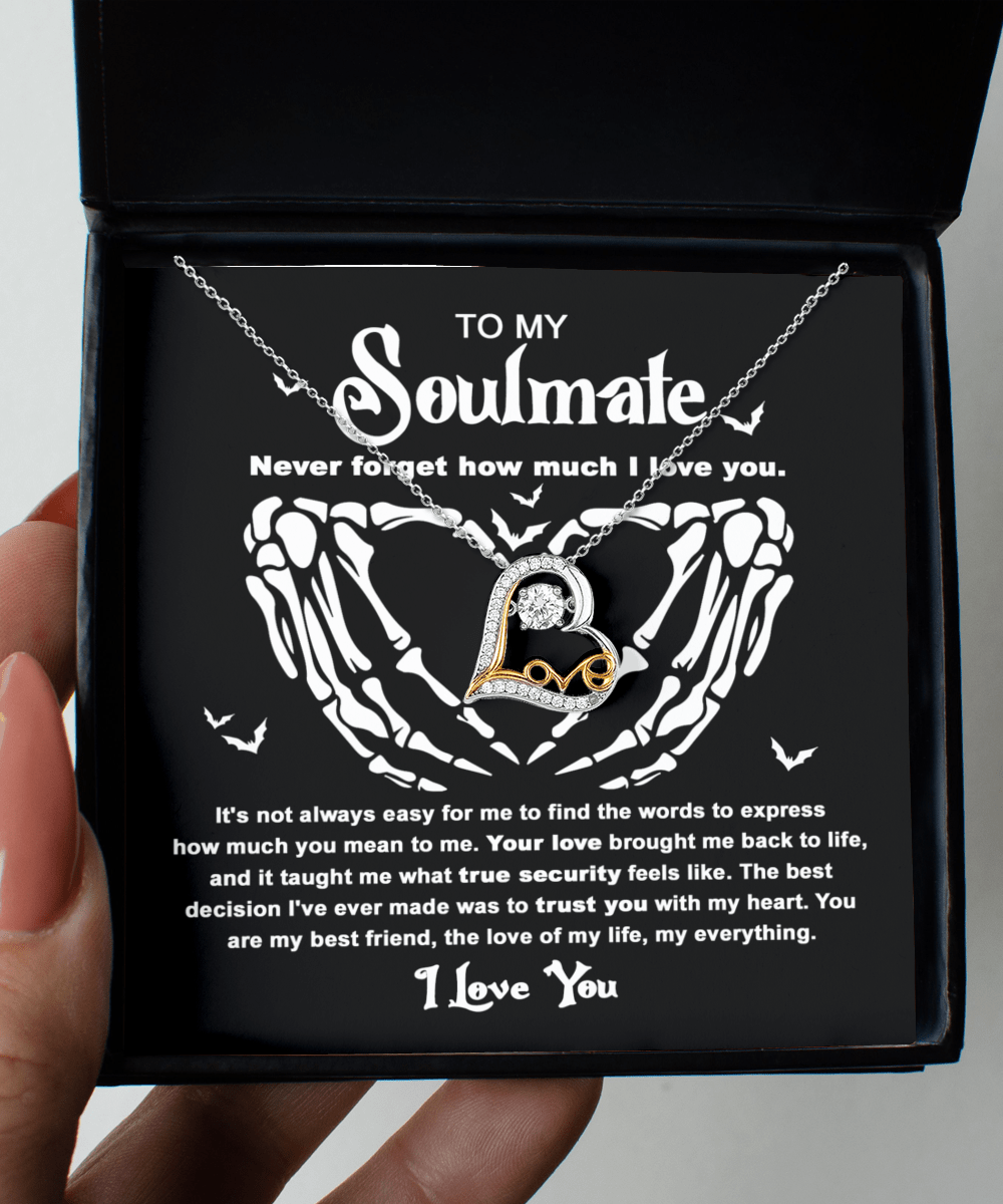 To My Soulmate | True Security | Love Dancing Sterling Silver Necklace - JENACDirect