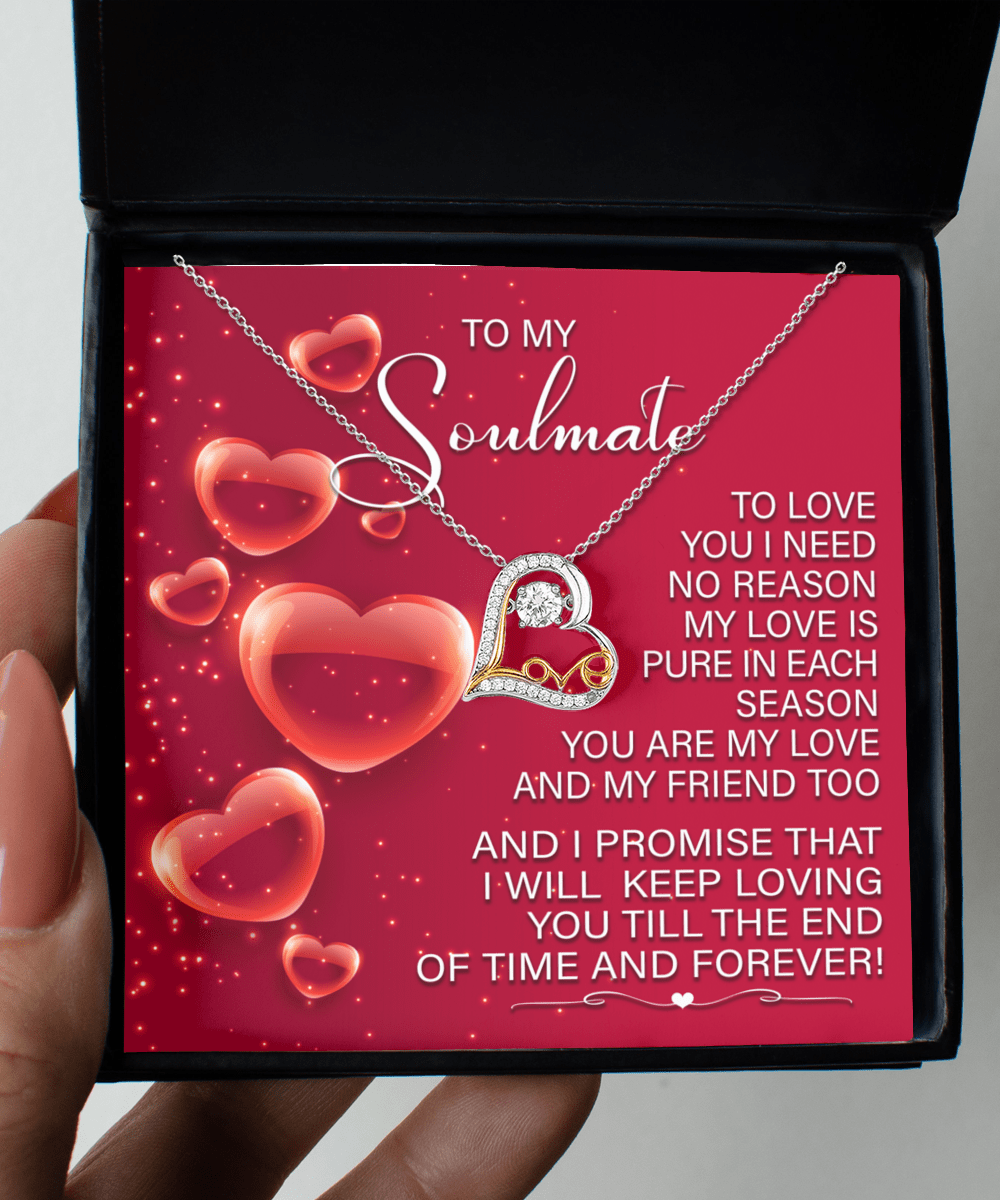 To My Soulmate | Keep Loving You | Love Dancing Necklace