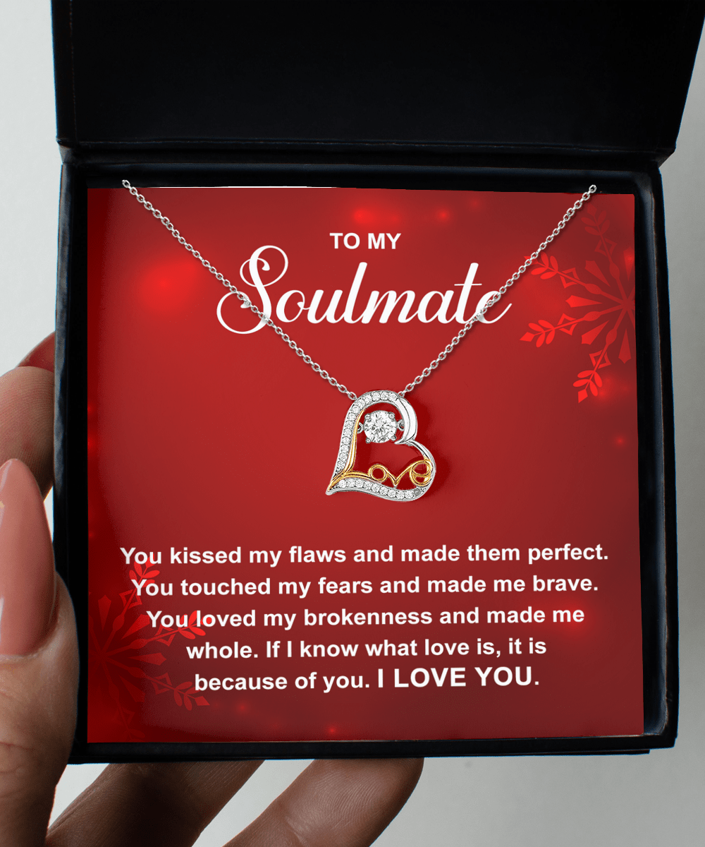 To My Soulmate | Because of You | Love Dancing Necklace